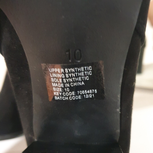 NWOT Anko Black Heeled Boots Size 10 - Picture 8 of 10